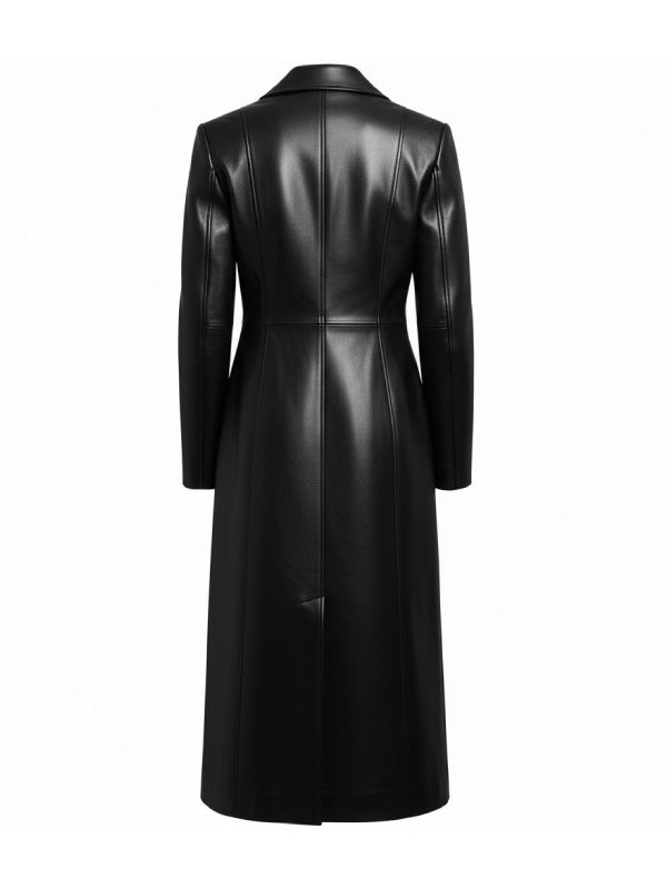 Black Long Leather Coat