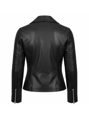 Lambskin Leather Black Biker Style Jacket