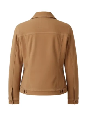 Light Brown Suede Trucker Jacket