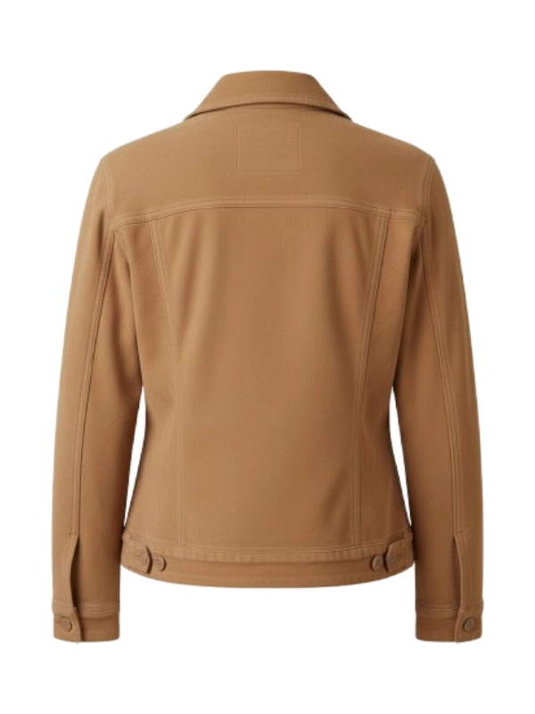 Light Brown Suede Trucker Jacket