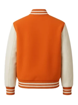 Orange Wool Varsity Jacket
