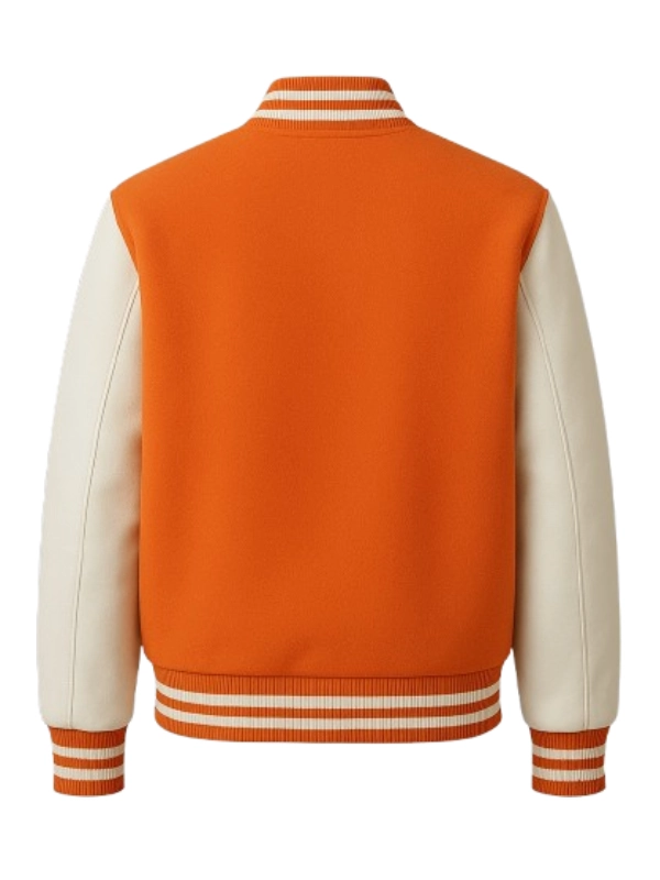 Orange Wool Varsity Jacket