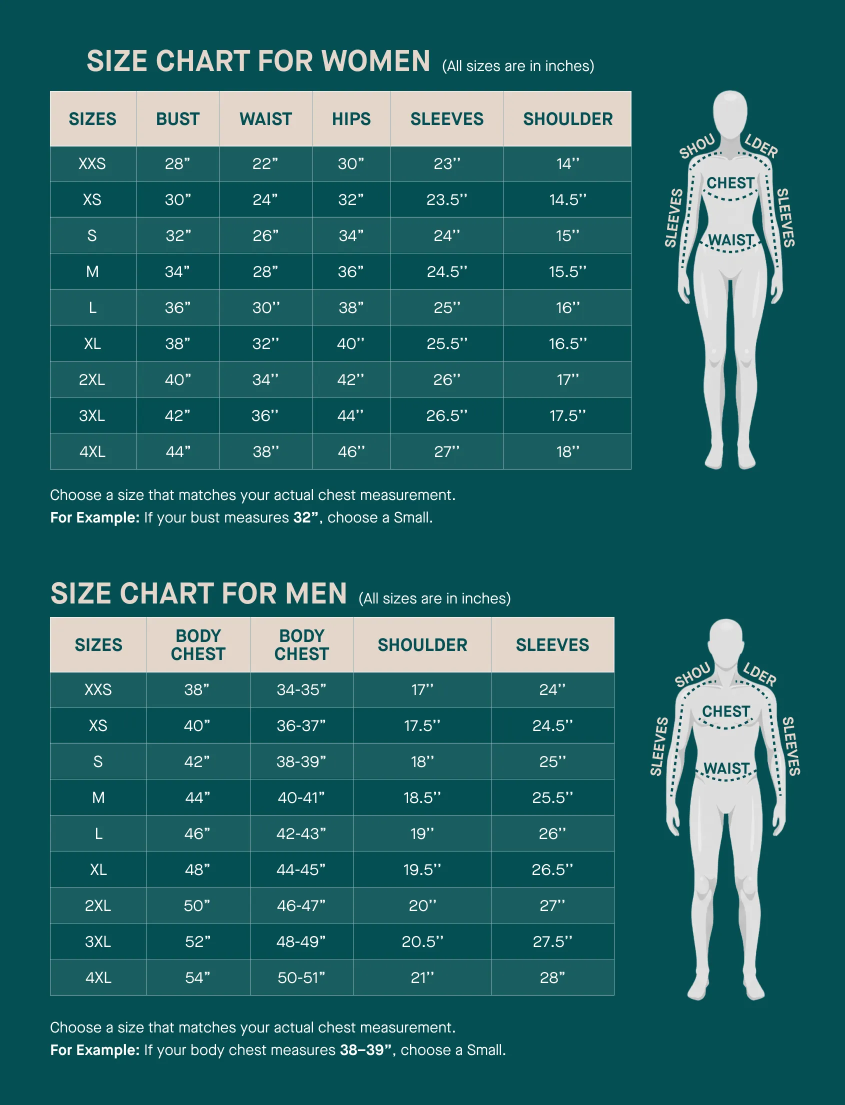 Jacket Cult Size Chart