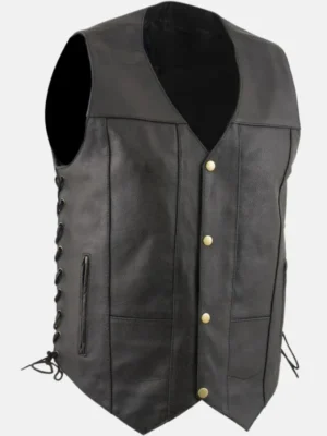 Black Leather Vest
