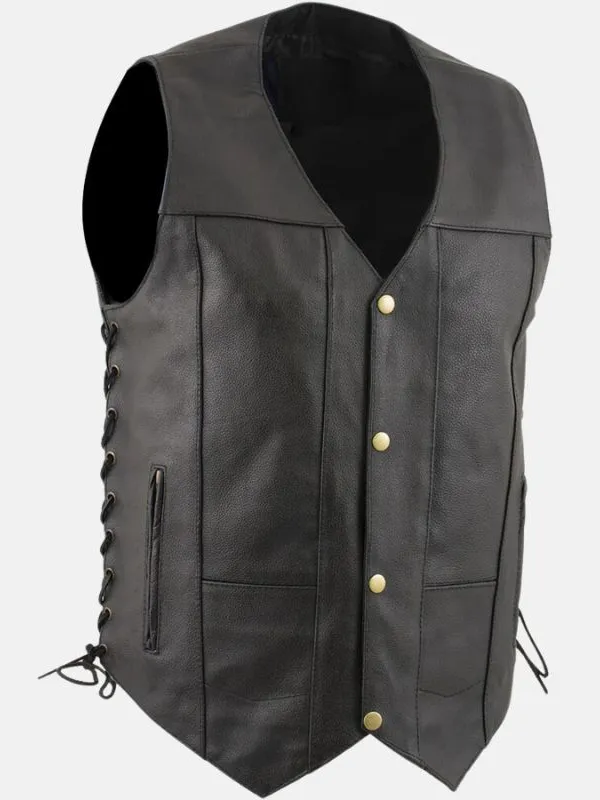 Black Leather Vest
