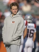Cincinnati Bengals Sideline Joe Burrow Grey Hoodie