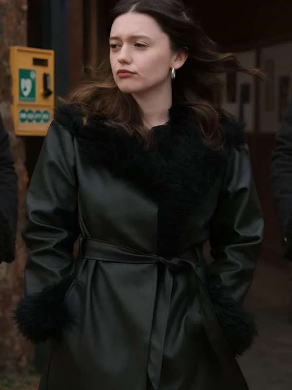 Daddy Issues S02 Aimee Lou Wood Black Coat