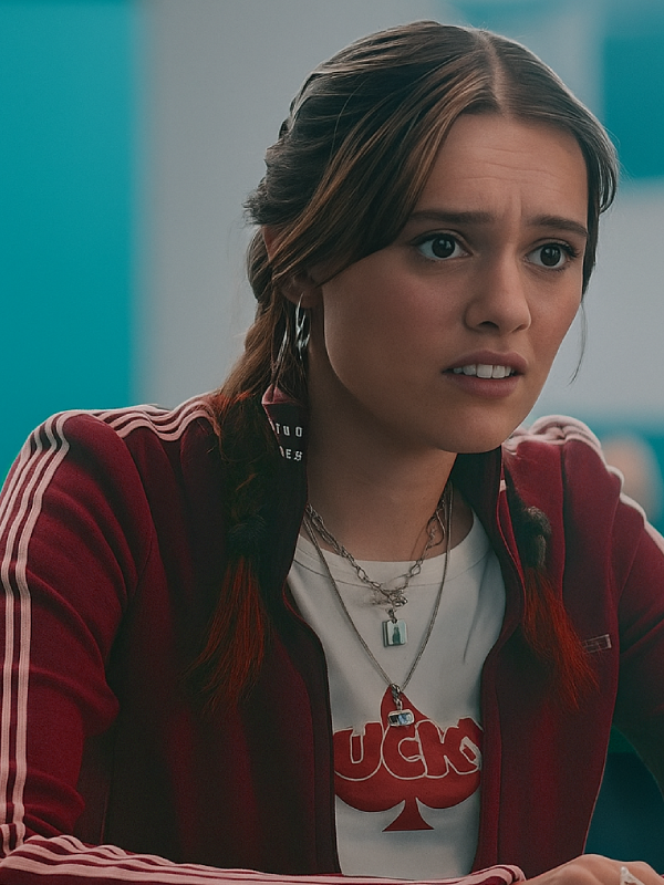 Daddy Issues S02 Aimee Lou Wood Red Track Jacket