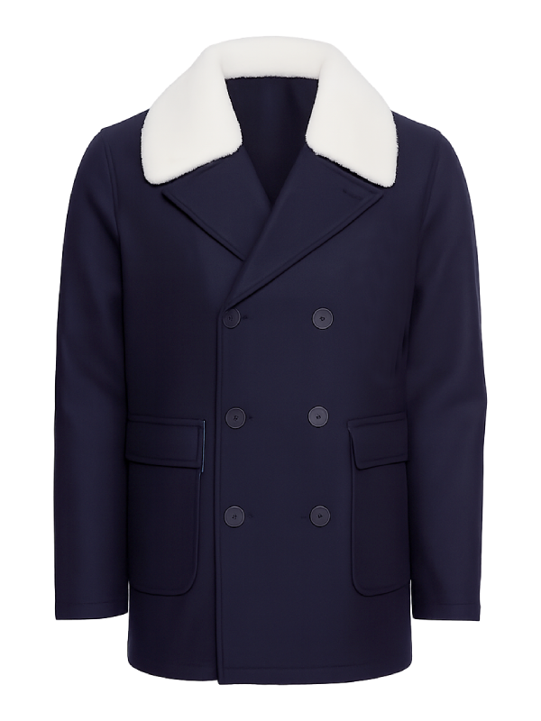 Jonathan Bennett Finding Mr. Christmas S02 Blue Peacoat