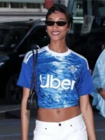 Jourdan-Dunn-Como-Cup-2025-Blue-T-Shirt