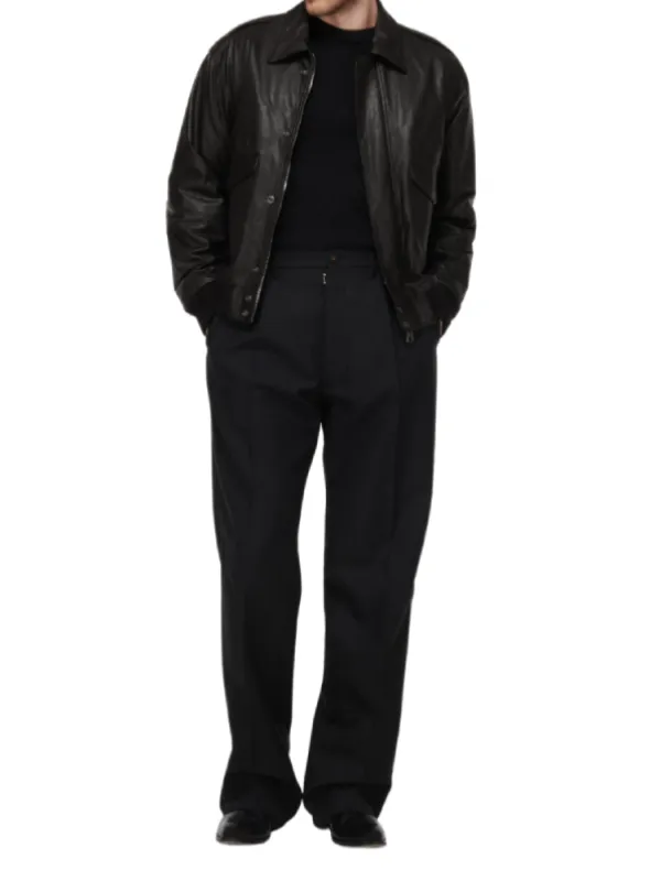 Men Black Bomber Jacket
