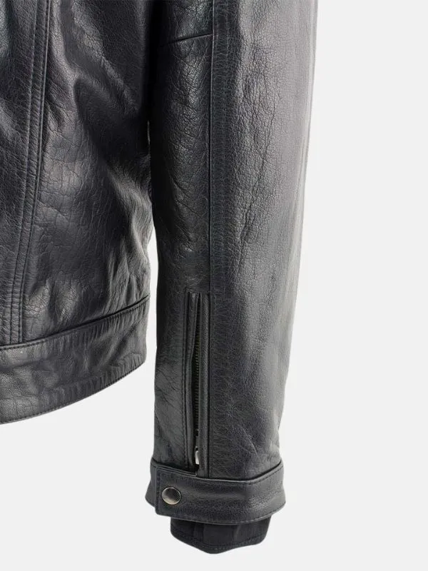 Men Black Hooded Jacket