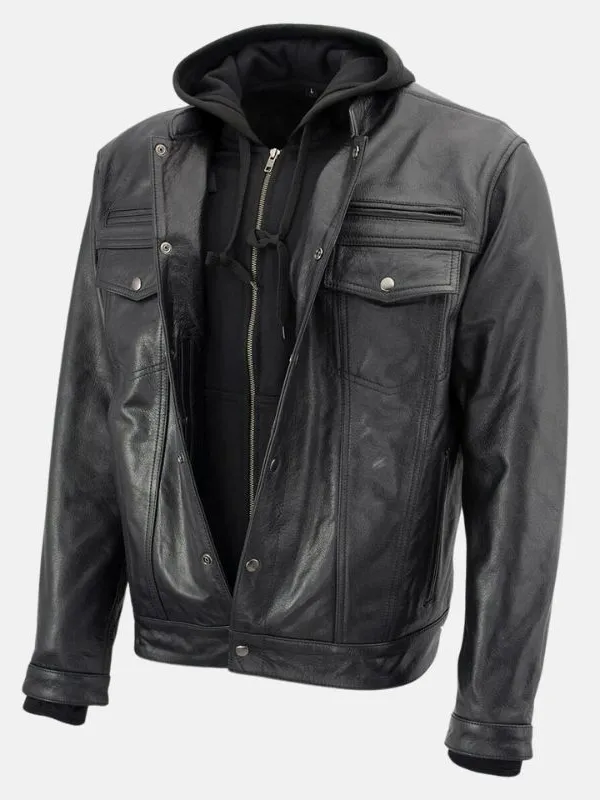 Men Black Leather Jacket
