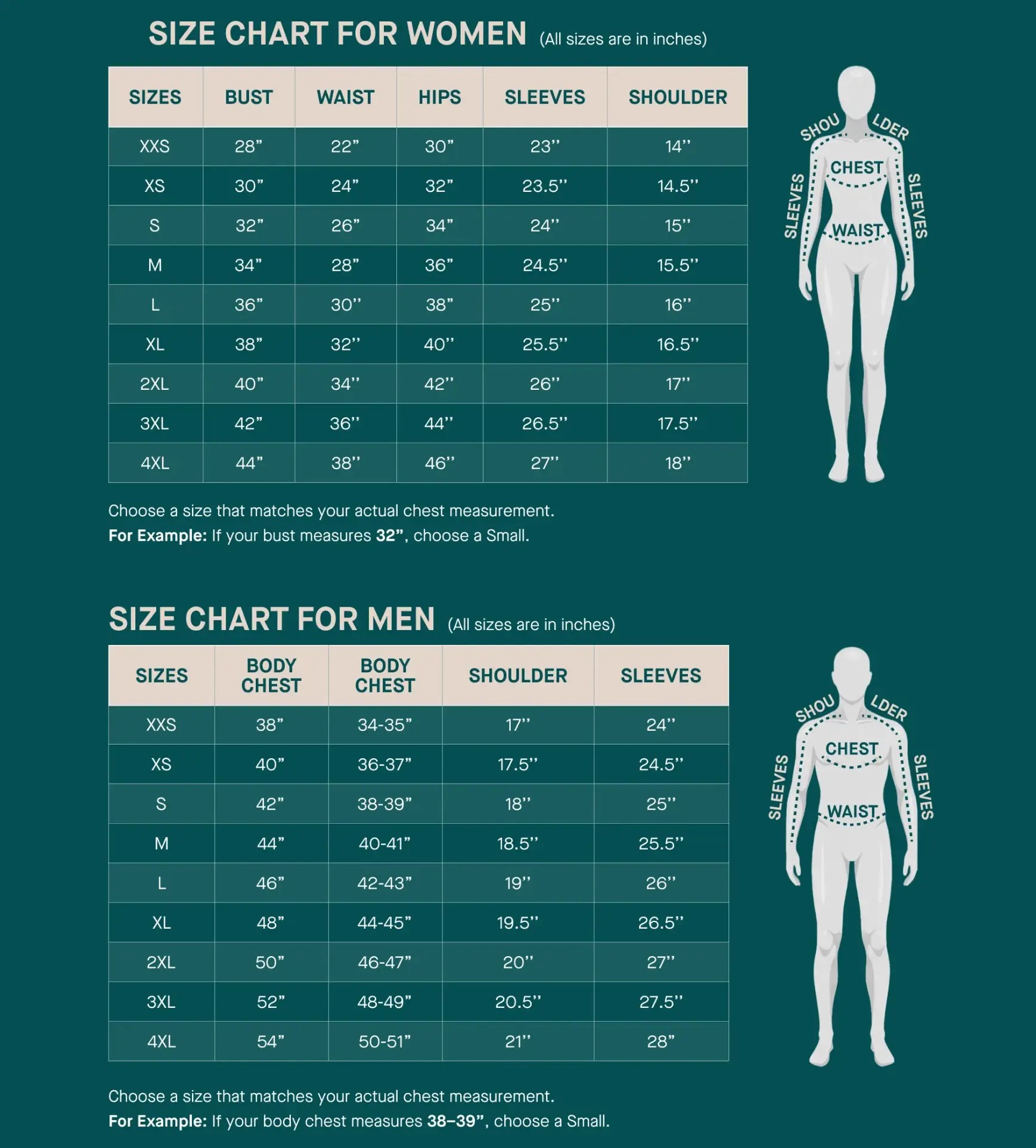 Jacket Cult Size Chart