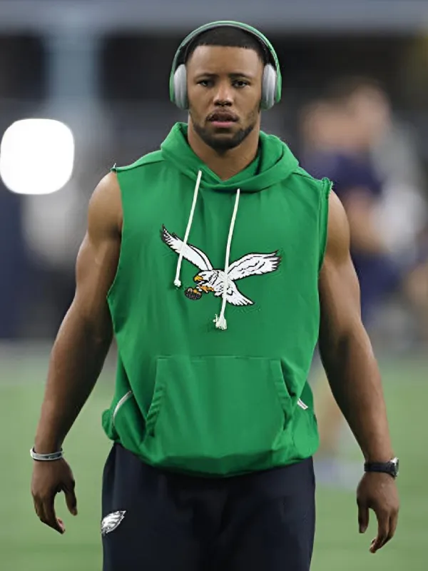 Philadelphia Eagles Saquon Barkley Sleeveless Hoodie