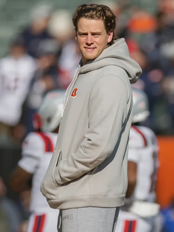 Sideline Joe Burrow Cincinnati Bengals Grey Hoodie
