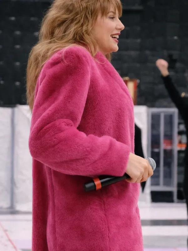 The End of an Era Taylor Swift Fur Pink Jacket