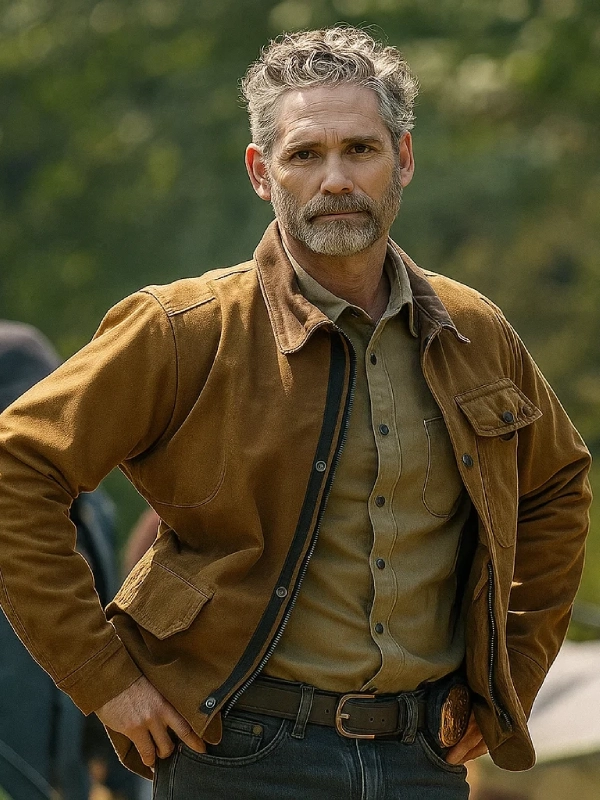 Untamed-Eric-Bana-Brown-Jacket