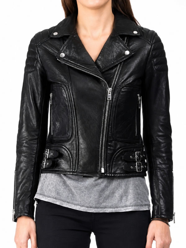 Upton-Black-Leather-Biker-Jacket-Women