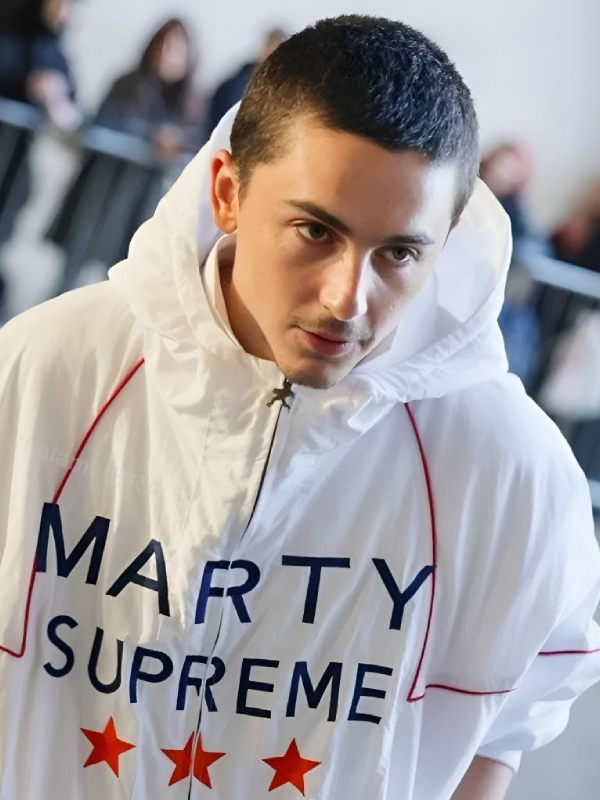 White Jacket Marty Supreme Timothee Chalamet