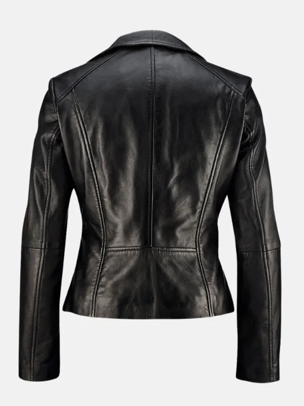 Women Black Motorcycle Jacket