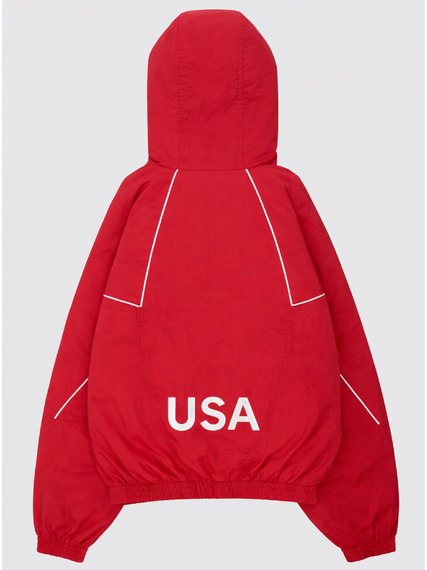 2025 Marty Supreme Full Zip Jacket with Hood in Red