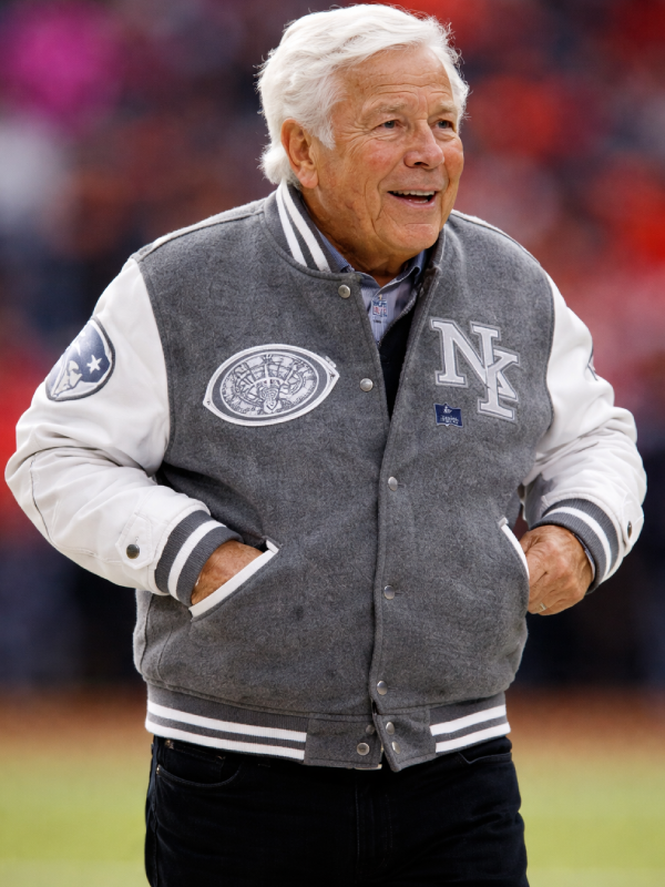 AFC Divisional Playoff Robert Kraft Jacket Grey