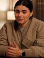 All-Her-Fault-Ana-Garcia-Kartiah-Vergara-Brown-Bomber-Jacket