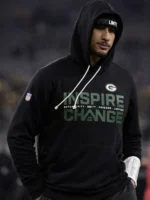 Black Packers Jordan Love Hoodie for Inspire Change 2025