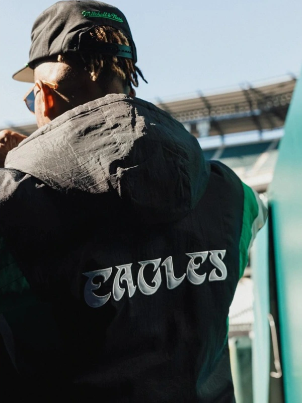 Eagles-Starter-Jacket Black