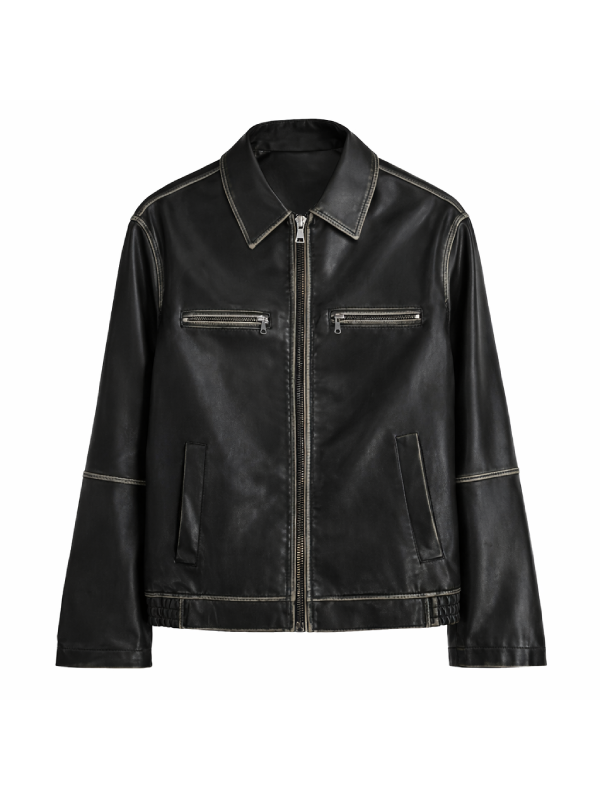 Gemma-Daddy-Issues-2025-Aimee-Lou-Wood-Black-Leather-Jacket