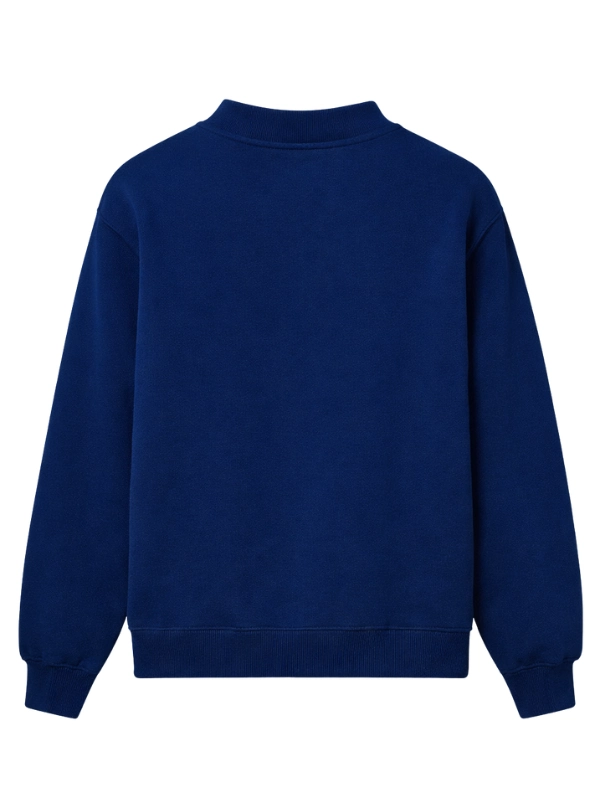 Holiday Classic Mockneck Navy Blue Sweatshirt