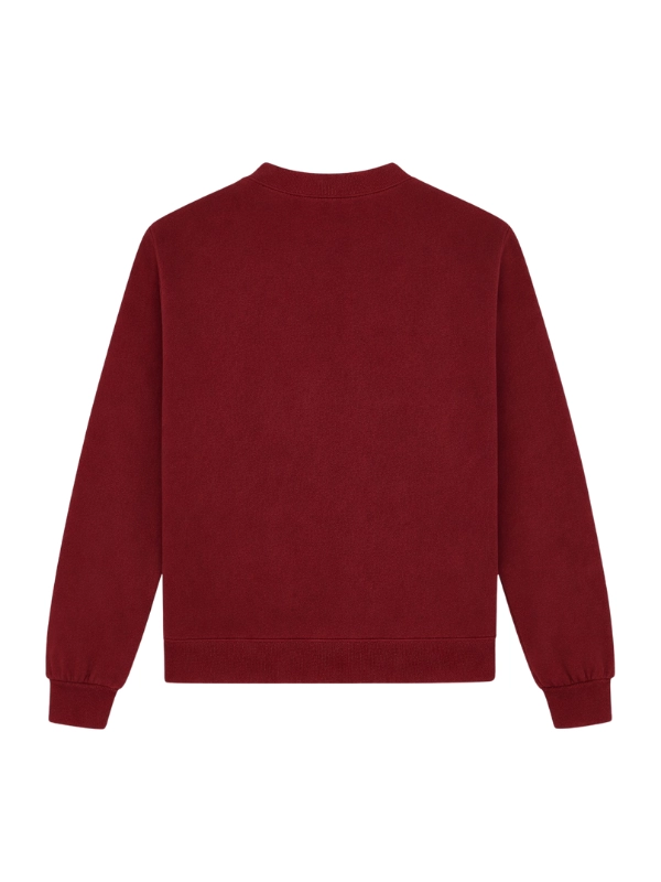 Holiday Plaid Varsity Mockneck Maroon Sweatshirt
