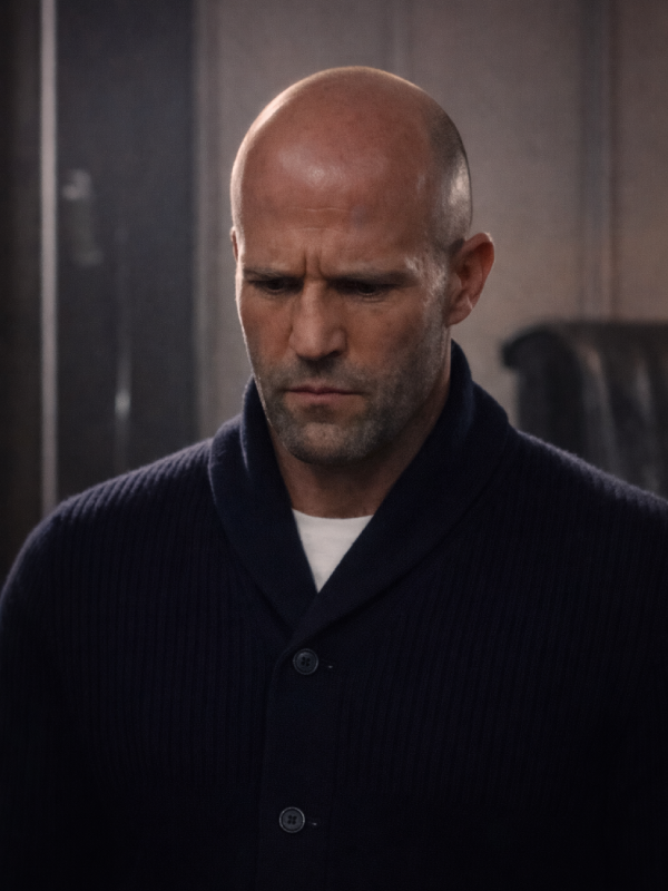 Jason Statham Wrath of Man H Blue Cardigan