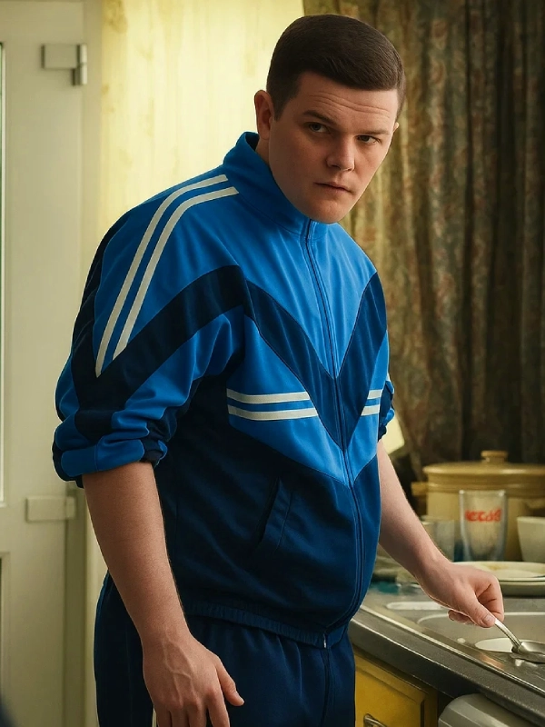 John-Davidson-I-Swear-2025-Robert-Aramayo-Blue-Track-Jacket