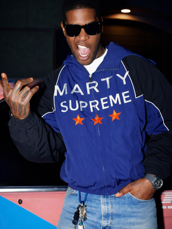 Kid Cudy Marty Supreme Jacket in Blue Black