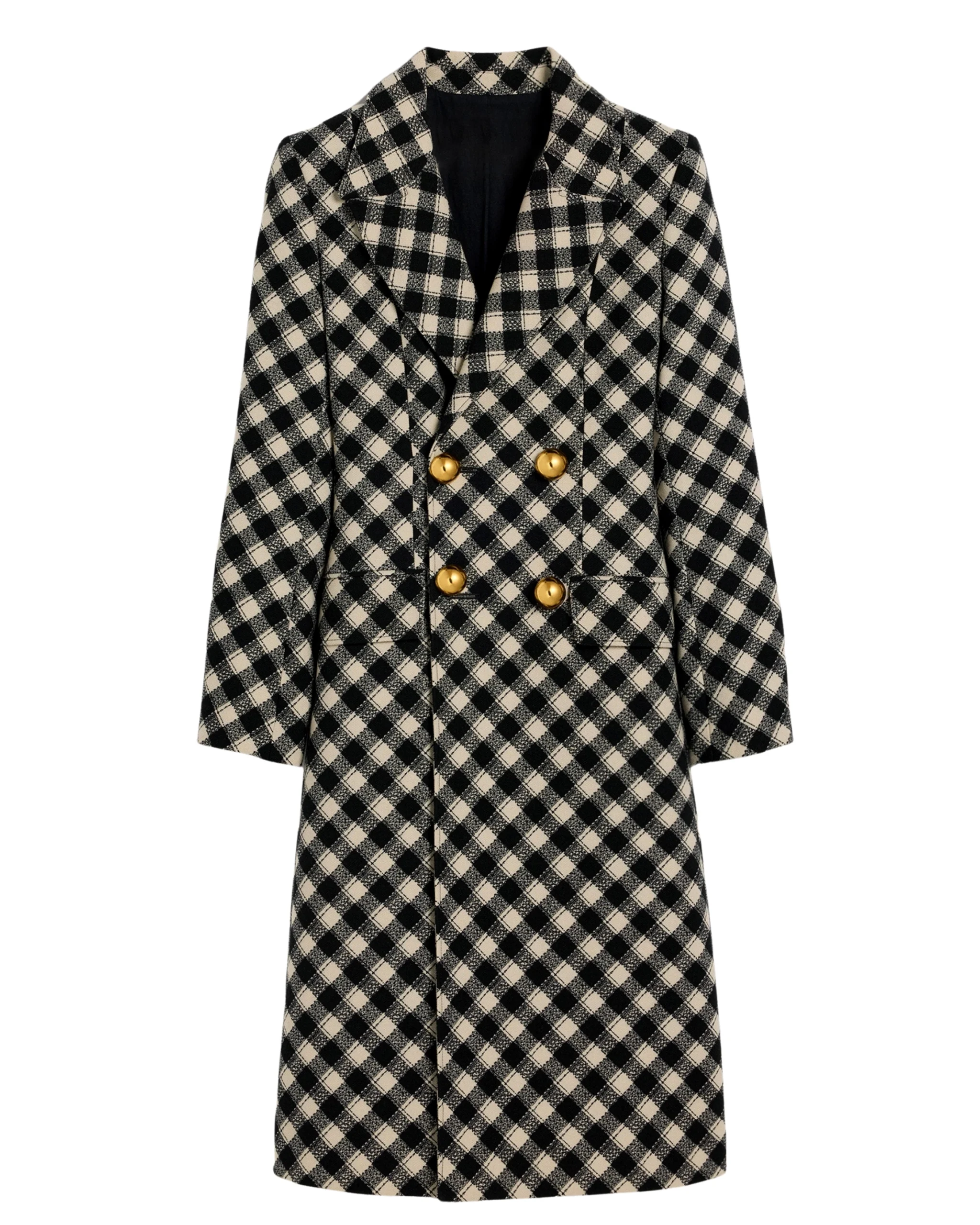 Kristin-Davis-Check-Print-Coat