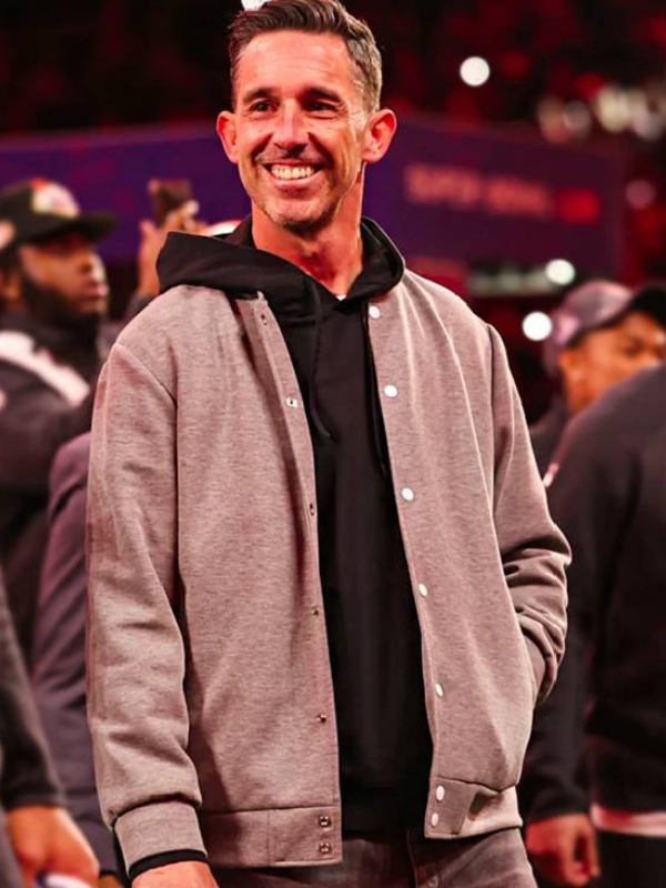 Kyle Shanahan Grey Bomber Jacket
