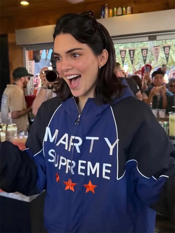 Kylie Jenner Blue Black 2025 Jacket