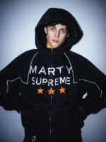 Landon Barker Marty Supreme Black Jacket