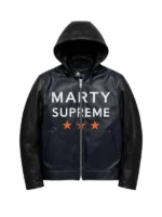 Marty Supreme Hooded Leather Jacket
