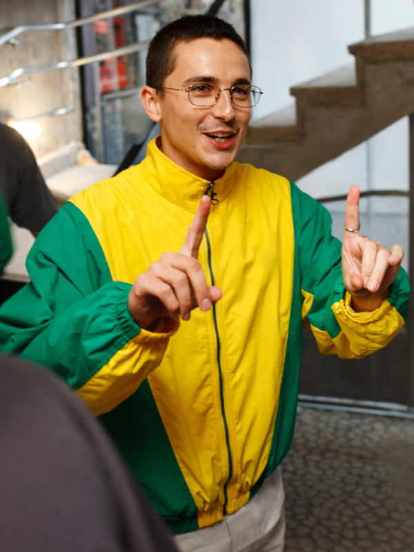 Marty Supreme Timothee Chalamet Brazil Press Interview Track Jacket