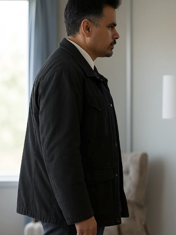 Michael-Pena-All-Her-Fault-S01-Detective-Alcaras-Black-Jacket