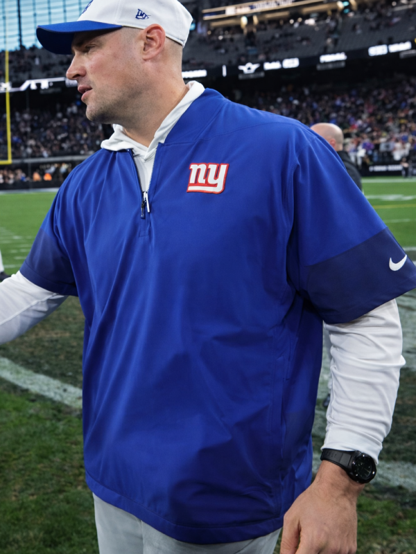 Mike Kafka Nike New York Giants Blue Half Zip Sideline-T-Shirt