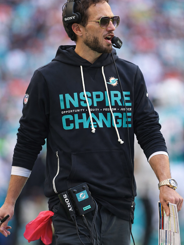 Mike McDaniel 2025 Dolphins Inspire Change Black Hoodie