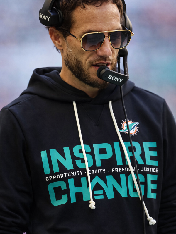 Mike McDaniel Miami Dolphins 2025 Inspire Change Black Hoodie