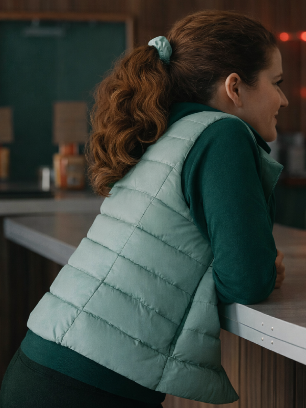 Mistletoe Murders Emily Lane Sarah Drew Green Puffer Vest