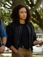 NCIS-Sydney-Michelle-Mackey-Olivia-Swann-Black-Bomber-Jacket
