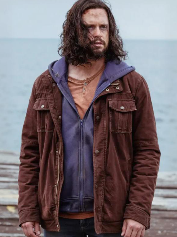 NCIS Sydney S03 Henry Ascott Hugo Johnstone Burt Maroon Jacket