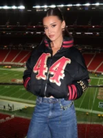 San-Francisco-2026-Kristin-Juszczyk-Black-Puffer-Jacket